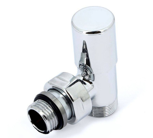 Вентиль радиаторный ручной Carlo Poletti Compact 1/2 х M24 угловой хром V150111B