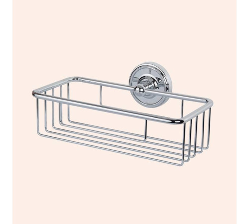 Полка-решетка для ванной подвесная TW Bristol 527 прямоугольная 24x14x7 см хром TWBR527cr