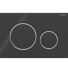 Клавиша смыва Geberit Sigma20 для двойного смыва круглая черный/хром 115.882.KM.1