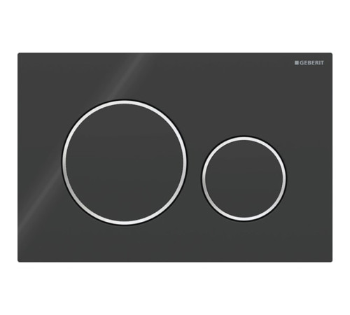 Клавиша смыва Geberit Sigma20 для двойного смыва круглая черный/хром 115.882.KM.1