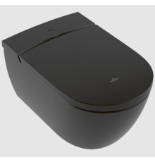 Унитаз-биде подвесной Villeroy & Boch ViClean-L6 безободковый 385х595 мм Pure Black V0E200R7