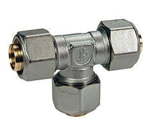 Тройник цанговый Henco 32x3 мм латунь 564MX126
