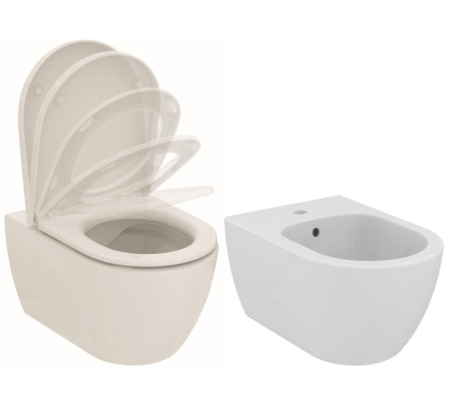 Комплект унитаз подвесной Ideal Standard Ellisse T569201 и сиденье T569301 TT929301