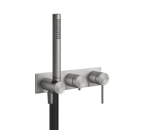 Смеситель для ванны встраиваемый Gessi Shower316 внешняя часть шлифованная сталь 54038#239