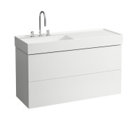 Тумба с раковиной Laufen Kartell 118х45х60 см 2 ящика полка справа белый матовый 8.1333.2.000.108.1/4.0764.8.033.640.1