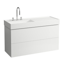Тумба с раковиной Laufen Kartell 118х45х60 см 2 ящика полка справа белый матовый 8.1333.2.000.108.1/4.0764.8.033.640.1