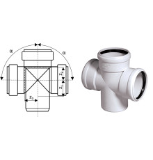 Крестовина одноплоскостная Ostendorf Skolan Safe SKDA 90 мм 87° 334900