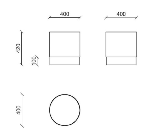 Пуф Oasis Otto Ø 40х42 см бархат T116C/Lilla Lucido 5HMSAOT4GC