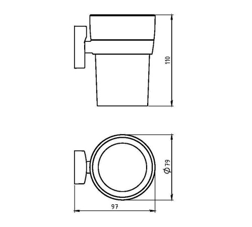 Держатель стакана NOVASERVIS Metalia 12 хром 0206.0