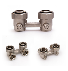 Узел нижнего подключения Rifar угловой сдвоенный 3/4 x 3/4 R.Ad.L01