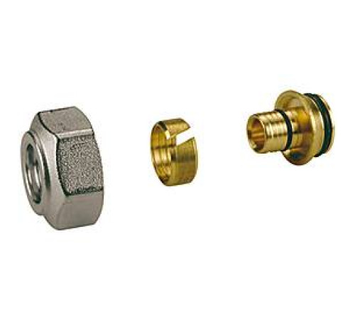 Переходник с накидной гайкой Giacomini R179E Евроконус 3/4x16 мм латунь для пластиковой трубы R179EX024