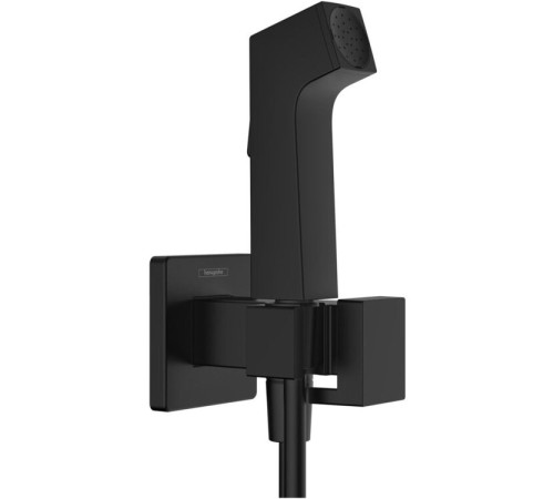 Гигиенический душ Hansgrohe 1jet E EcoSmart+ со смесителем держателем и шлангом 125 см матовый черный 29233670