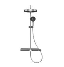 Душевая система со смесителем и изливом AQUAMET 300 мм хром AQM8010CR