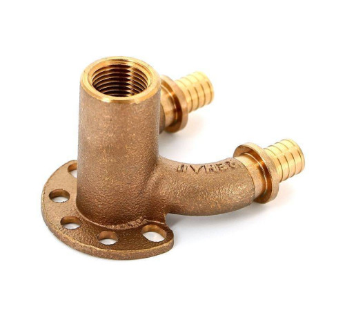 Водорозетка надвижная сдвоенная REHAU RAUTITAN 16x1/2x16 ВР латунь 131385