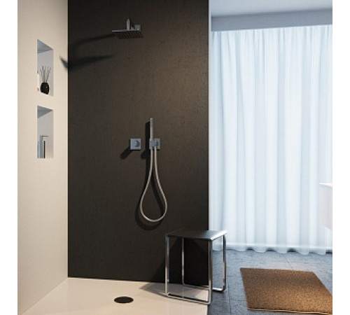Душевой комплект KEUCO IXMO № 8 с термостатом и верхним душем хром 59602 010002