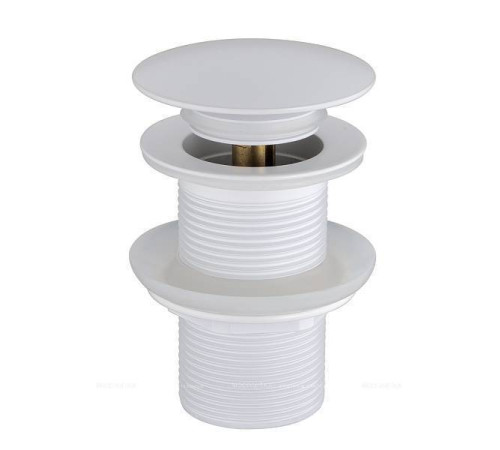 Донный клапан для раковины Boheme Click-Clack белый матовый 612-MW