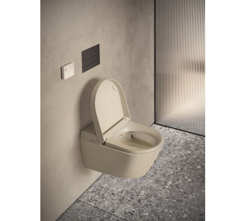 Унитаз-биде подвесной GSI WClean безободковый 590х375 мм матовый Creta 7418K08