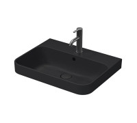 Раковина Duravit Happy D.2 Plus 60х46 см 1 отверстие с переливом Anthracite matt 2360601300