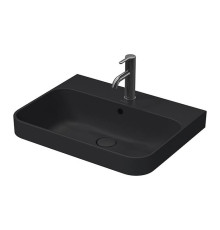 Раковина Duravit Happy D.2 Plus 60х46 см 1 отверстие с переливом Anthracite matt 2360601300