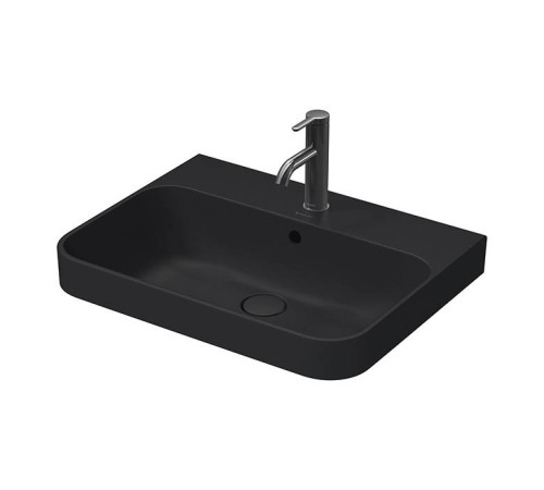 Раковина Duravit Happy D.2 Plus 60х46 см 1 отверстие с переливом Anthracite matt 2360601300