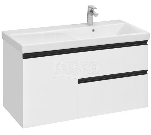 Тумба под умывальник подвесная Roca Domi 985x453x515 мм правая Белый глянец A857478806