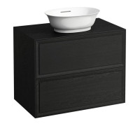 Тумба с раковиной Laufen The New Classic 77.5х45.5х60 см подвесная 2 ящика черный дуб 8.1285.2.000.112.1/4.0601.2.085.628.1