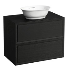 Тумба с раковиной Laufen The New Classic 77.5х45.5х60 см подвесная 2 ящика черный дуб 8.1285.2.000.112.1/4.0601.2.085.628.1