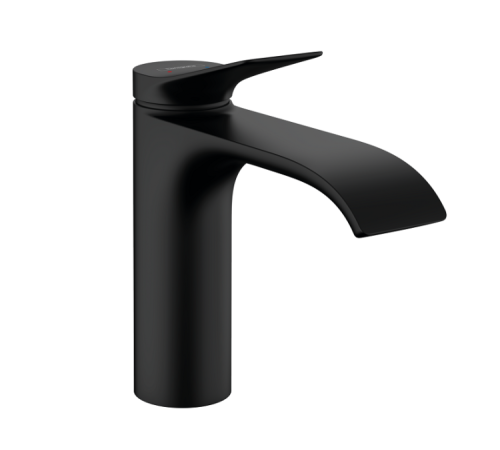 Смеситель для раковины Hansgrohe Vivenis 110 с донным клапаном черный матовый 75020670