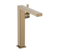 Смеситель для раковины Hansgrohe Tecturis E 240 Fine CoolStart с клапаном push-open шлифованная бронза 73070140