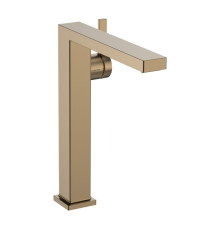 Смеситель для раковины Hansgrohe Tecturis E 240 Fine CoolStart с клапаном push-open шлифованная бронза 73070140