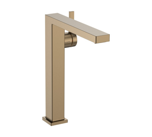 Смеситель для раковины Hansgrohe Tecturis E 240 Fine CoolStart с клапаном push-open шлифованная бронза 73070140
