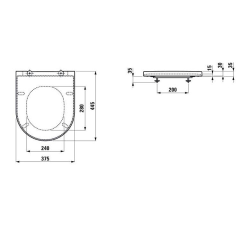 Сиденье с крышкой Laufen Kartell для унитаза микролифт белый глянцевый 8.9133.3.000.000.1