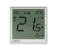 Терморегулятор для фанкойлов Wi-Fi ENGO Controls EFAN24W проводной 24 В белый EFAN24W