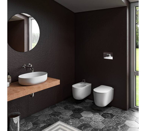 Раковина накладная Kerasan Nolita 60х40 см без отв. светло-серый 534359