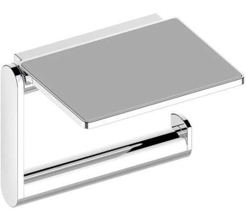 Держатель для туалетной бумаги KEUCO PLAN с полочкой хром 14973010000