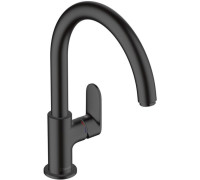 Смеситель для кухни hansgrohe Vernis Blend M35 210 с поворотным изливом матовый черный 71870670