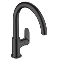 Смеситель для кухни hansgrohe Vernis Blend M35 210 с поворотным изливом матовый черный 71870670