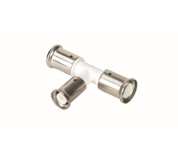 Тройник-пресс переходный Henco 10PKW 32х20х32 мм уменьшенный в центре белый 10PKW-322032