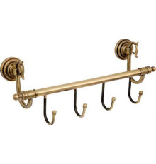 Крючок для полотенец четверной Boheme Medici бронза 10623