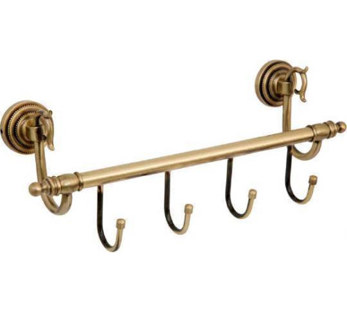 Крючок для полотенец четверной Boheme Medici бронза 10623