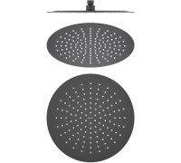 Верхний душ Aquanet AQ2075MB круглый 300х2 мм матовый черный AQ2075MB