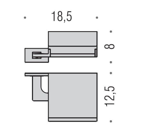 Держатель для туалетной бумаги с крышкой Colombo Design Look хром B1691.CR