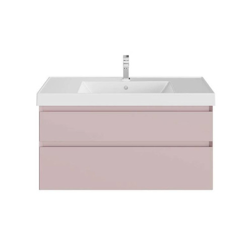 Тумба подвесная Kerama Marazzi Cubo 100 см с ящиками мальва матовая CUB.100.2\MAL