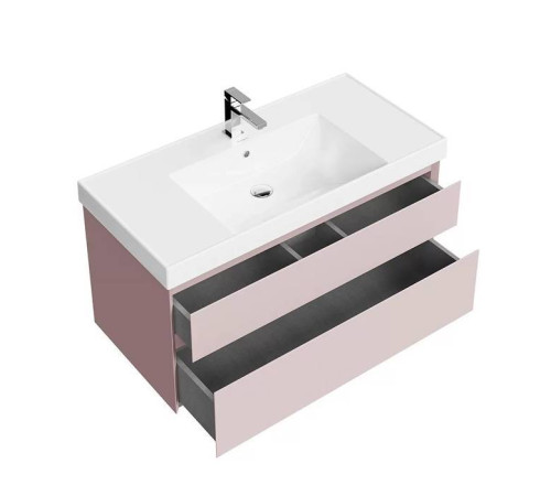 Тумба подвесная Kerama Marazzi Cubo 100 см с ящиками мальва матовая CUB.100.2\MAL