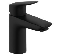 Смеситель для раковины Hansgrohe Logis 100 со сливным гарнитуром черный матовый 71100670