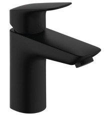 Смеситель для раковины Hansgrohe Logis 100 со сливным гарнитуром черный матовый 71100670