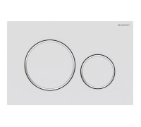 Клавиша смыва Geberit Sigma20 для двойного смыва круглая белый матовый/хром 115.882.JT.1