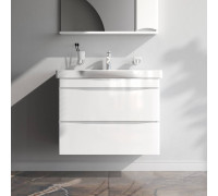 Тумба под раковину подвесная AM.PM Like 80 см 2 ящика белый глянец M80FHX0802WG