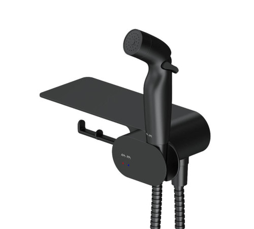 Комплект подвесной унитаз AM.PM FlashClean с гигиеническим душем черный CK70H1103B