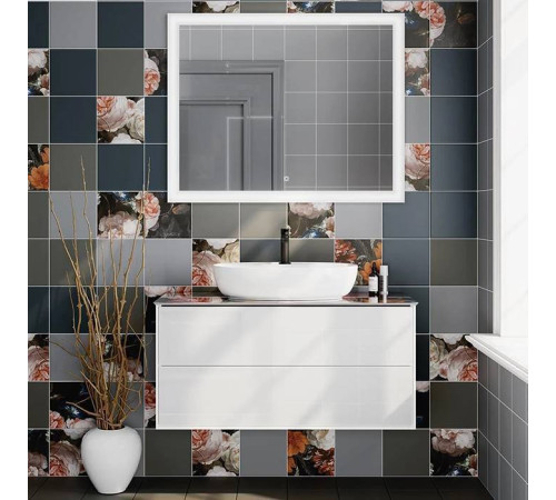 Тумба подвесная Kerama Marazzi Plaza Modern 100x48 см 2 ящика белая PLB.M.1